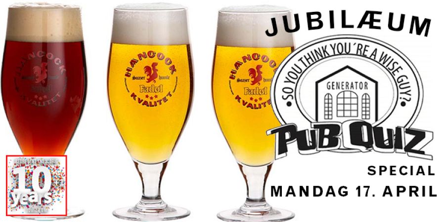 Jubilæums Pub Quiz - special